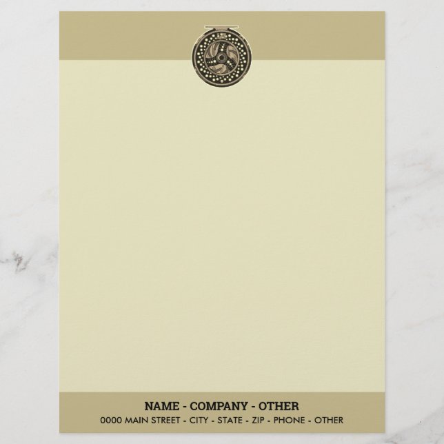 Papel Timbrado Angler de Arte da Pesca Personalizada (Frente)