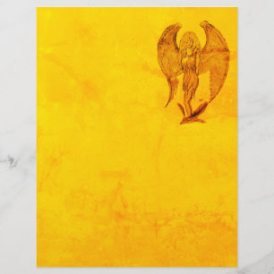 Papel Timbrado Anjo, Arte Lápis em Marmor Design Letterhead