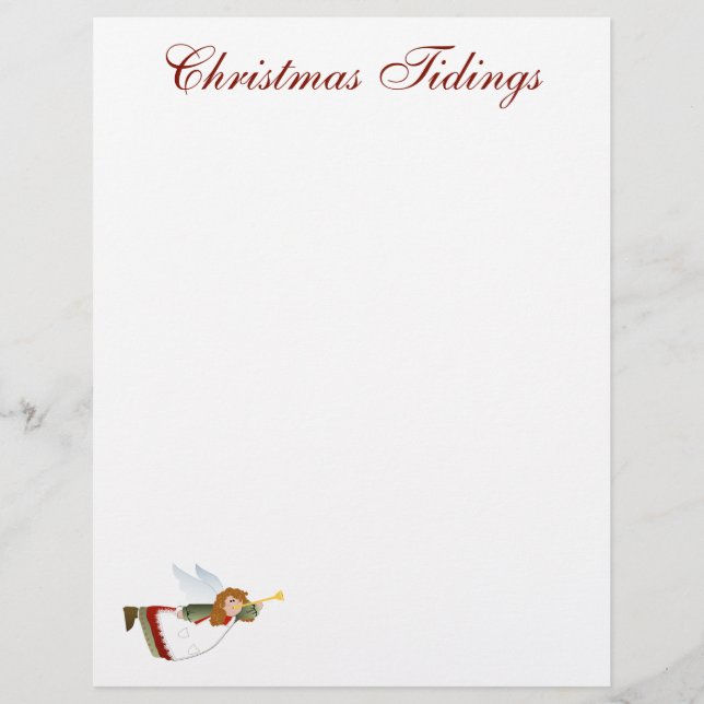 Papel Timbrado Anjo de Notícias de Natal (Frente)