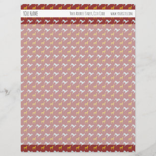 Papel Timbrado Ano-Cão2018 Padrão-Cachorro Personalizado