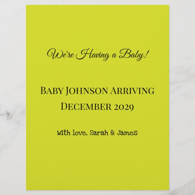 Papel Timbrado anúncio de gravidez! (Frente)