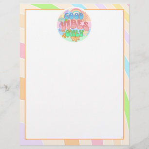 Papel Timbrado Apenas Vibrações Positivas   Retro Vintage 
