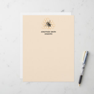Papel Timbrado Apicultor de Mel Elegante e Minimalista
