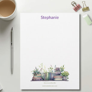 Papel Timbrado Aquarela Botânica Personalizada
