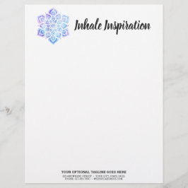 Papel Timbrado Aquarela Mandala Ioga Espiritual Metafísica Metafí