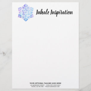 Papel Timbrado Aquarela Mandala Metafísica Espiritual Yoga