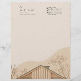 Papel Timbrado Arquiteto Japandi Moderno