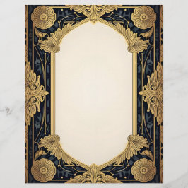 Papel Timbrado Art Deco Ornamentado Frame