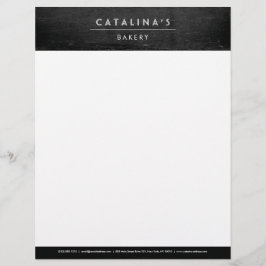 Papel Timbrado Art Deco Texto sobre Madeira Negra