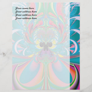 Papel Timbrado Arte Abstrata Borboleta de Verão