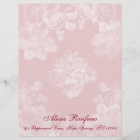 Artigos de papelaria do cabeçalho do Gardenia do