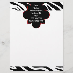Papel Timbrado Artigos de papelaria preto e branco do cabeçalho