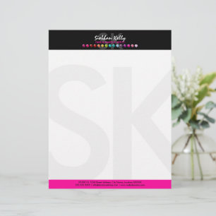 Papel Timbrado Artista Colorido Makeup Letterhead