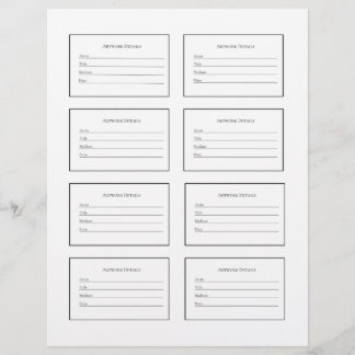 Papel Timbrado Artwork Labels for Art Shows and Exhibitions