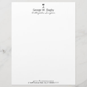 Papel Timbrado Árvore curvada da cirurgia ortopédica