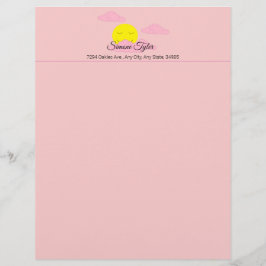 Papel Timbrado Ascensão do Sol no Céu Rosa, Preguiçoso II