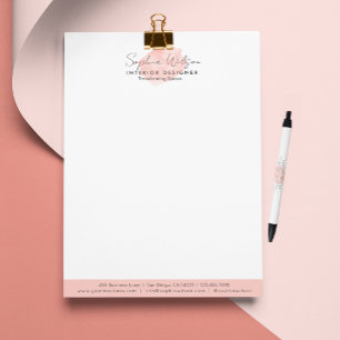 Papel Timbrado Assinatura em Aquarela para Negócios Profissionais