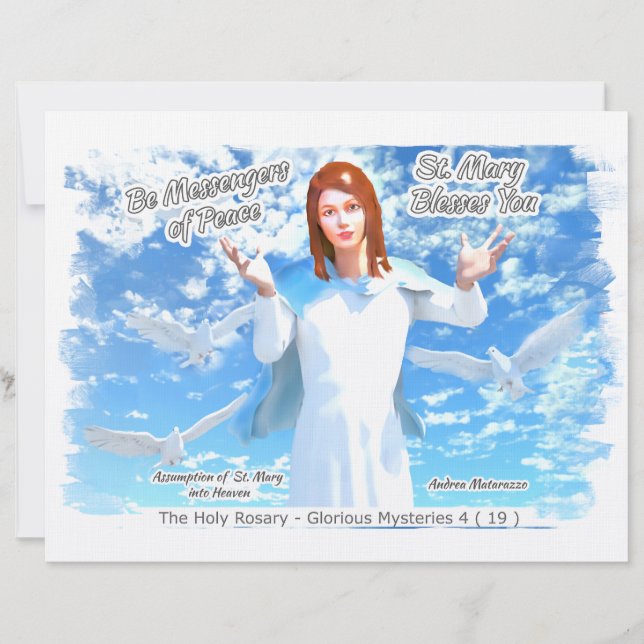 Papel Timbrado Assunção de Ruas. Maria no Céu 2 (Frente)