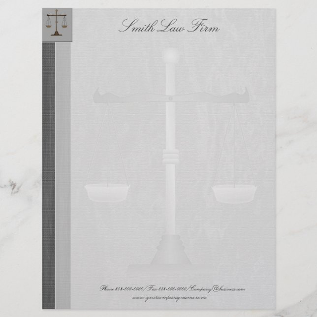 Papel Timbrado Attorney Business Letterhead (Frente)