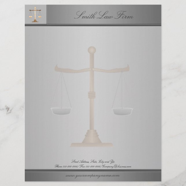 Papel Timbrado Attorney Business Letterhead (Frente)