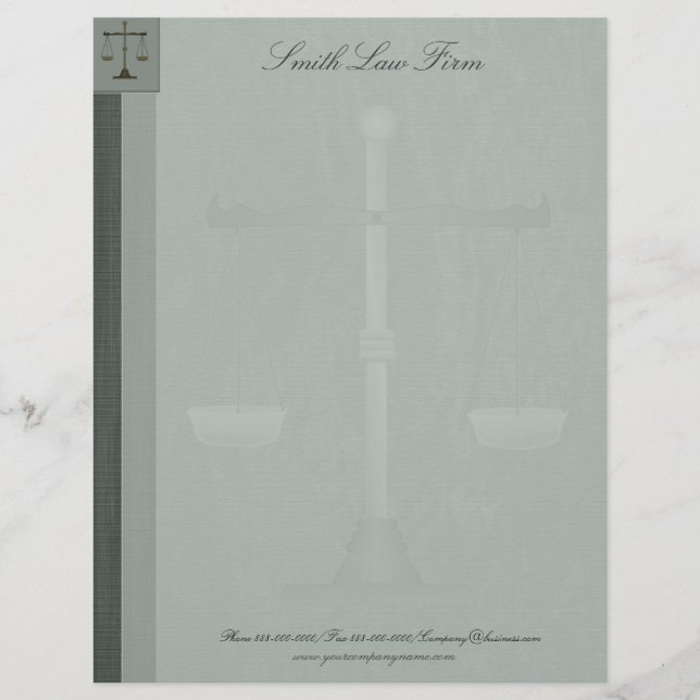 Papel Timbrado Attorney Business Letterhead (Frente)