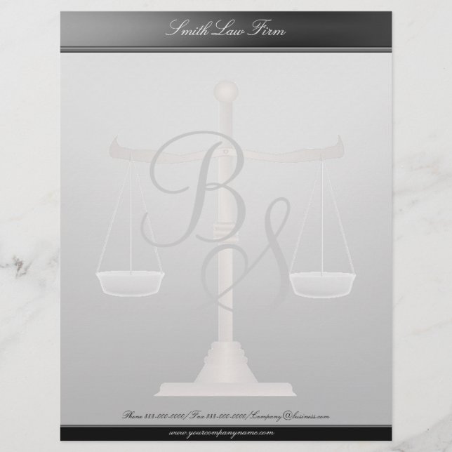 Papel Timbrado Attorney Business Letterhead (Frente)