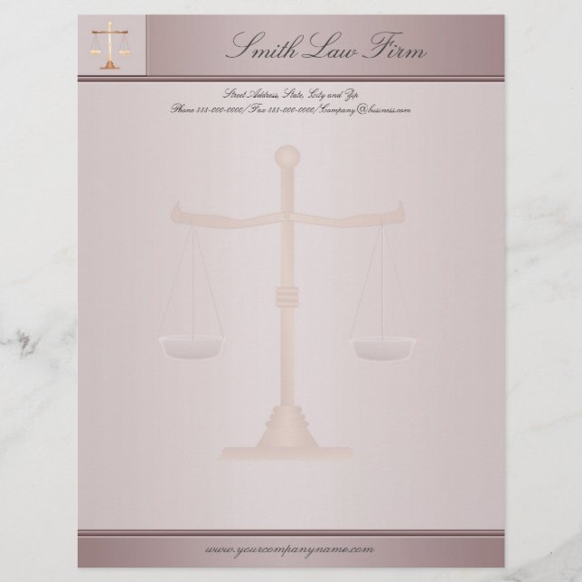 Papel Timbrado Attorney Business Letterhead (Frente)