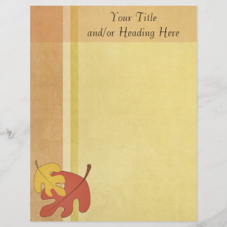 Papel Timbrado Autumn Leaf Letterhead