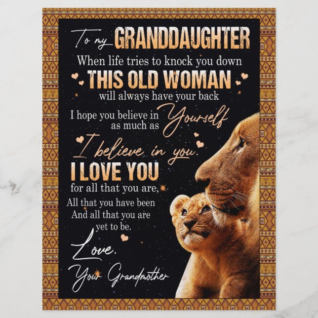 Papel Timbrado Avô da neta | Carta À Minha neta (Frente)