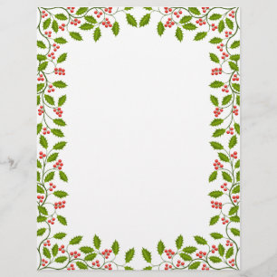 Papel Timbrado Azevinho do Natal