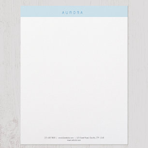 Papel Timbrado Azul de dois tons minimalista