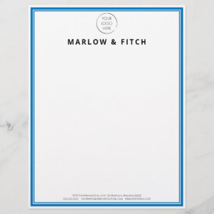 Papel Timbrado Azul Francês Personalizado para Mat