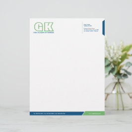 Papel Timbrado Azul profissional e verde