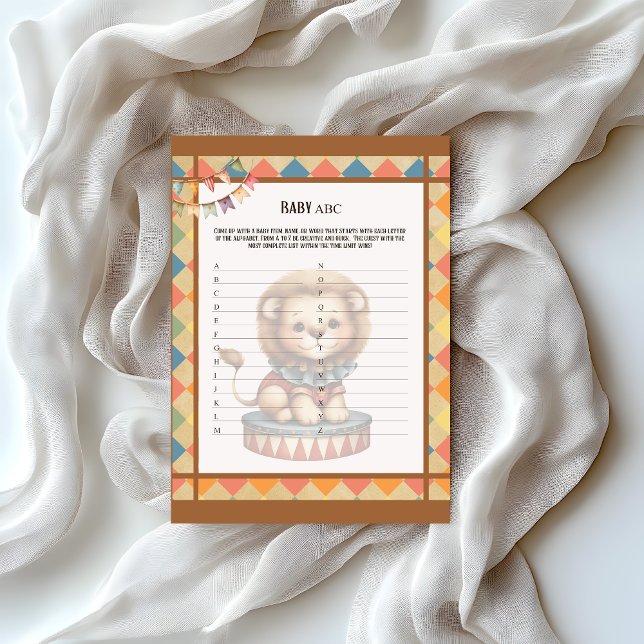 Papel Timbrado Baby Circus_ Baby ABC Race Game (Criador carregado)