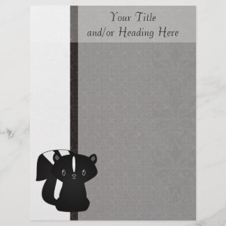 Papel Timbrado Baby Skunk Letterhead