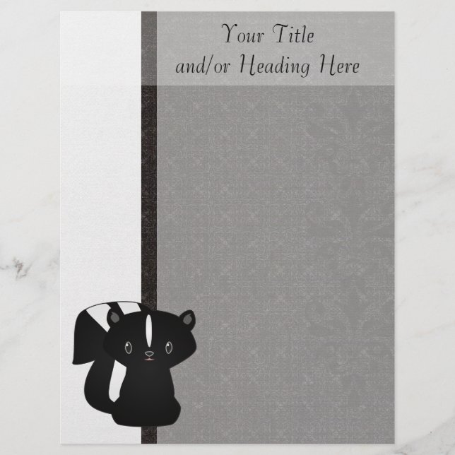 Papel Timbrado Baby Skunk Letterhead (Frente)