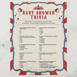 Papel Timbrado Baby Trivia [Tema do Circo]