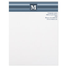 Banda azul de cinza monograma