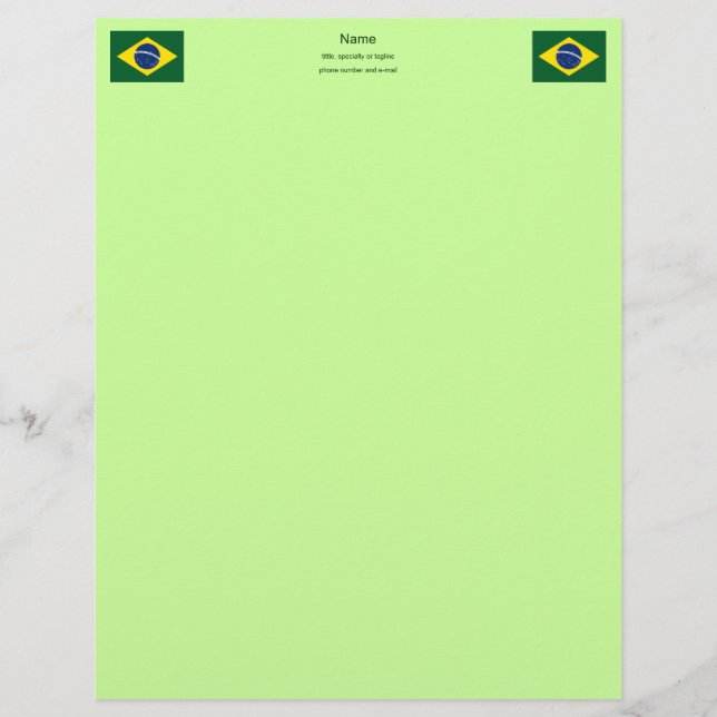 Papel Timbrado Bandeira do Brasil (Frente)