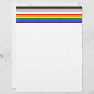 Papel Timbrado Bandeira do Orgulho de Onze Listras da SlipperyJoe