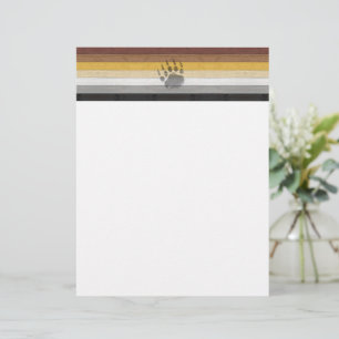 Papel Timbrado bandeira do orgulho do urso SlipperyJoe's textura