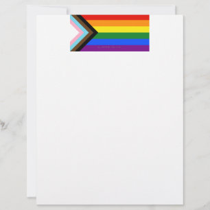Papel Timbrado Bandeira do Orgulho Progressivo de SlipperyJoe sei