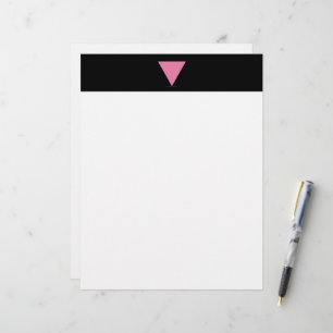 Papel Timbrado bandeira do triângulo rosa SlipperyJoe's símbolo r