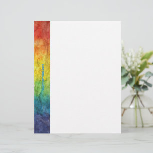 Papel Timbrado Bandeira tie-dye da SlipperyJoe's arco-íris pressi
