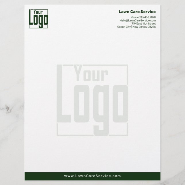 Papel Timbrado Basic Business Logo Watermark  (Frente)