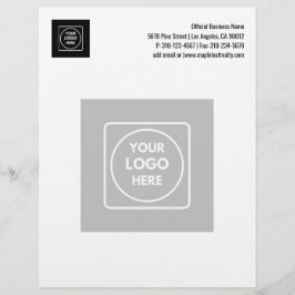 Papel Timbrado Basic Business Watermark Logo Design letterhead