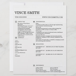 Papel Timbrado Basic Professional Resume Template Design Trendy 1