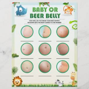Papel Timbrado Bebê Bump Ou Bela De Cerveja [Tema Animal]