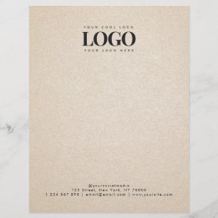 Papel Timbrado Beige Sand Adicione Seu Texto Do Logotipo Da Empre
