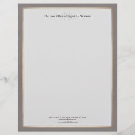 Papel Timbrado Beira profissional elegante do ouro do advogado